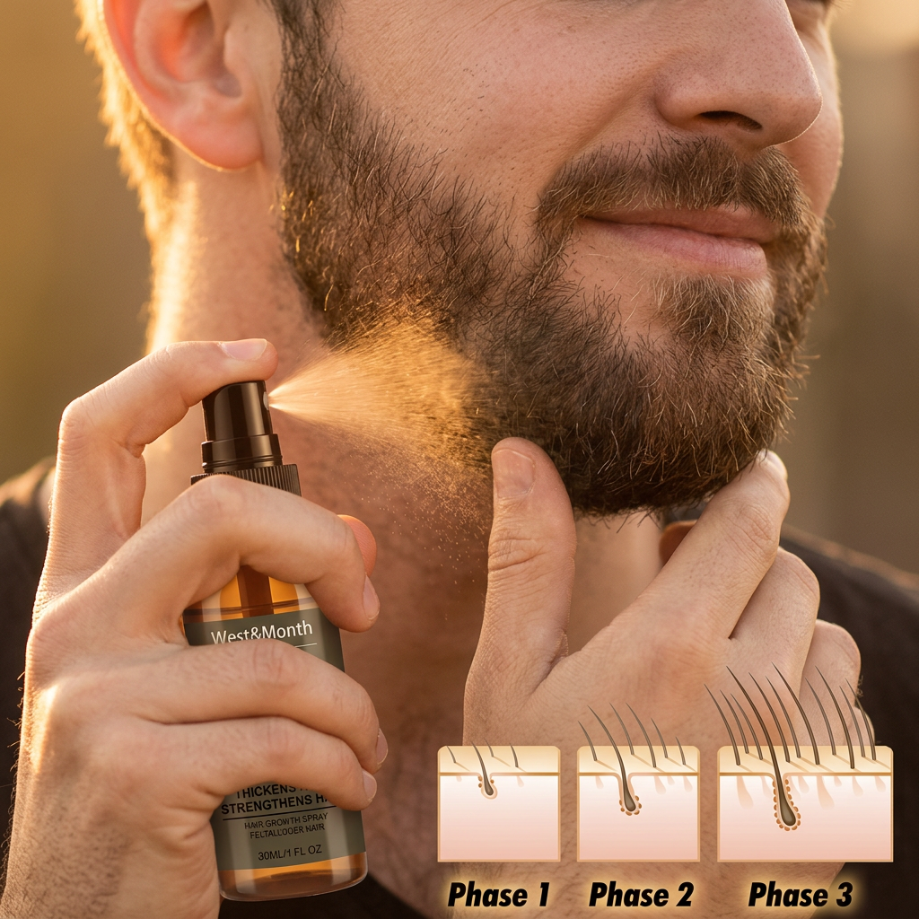 Kit Croissance Barbe – Sérum & Micro-Rouleau